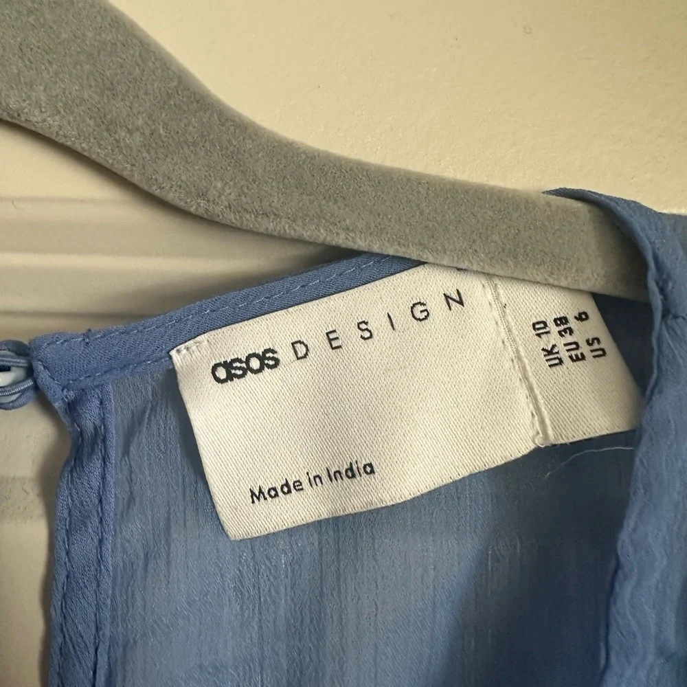 ASOS Blue Belted Mini Dress - Picture 3 of 3